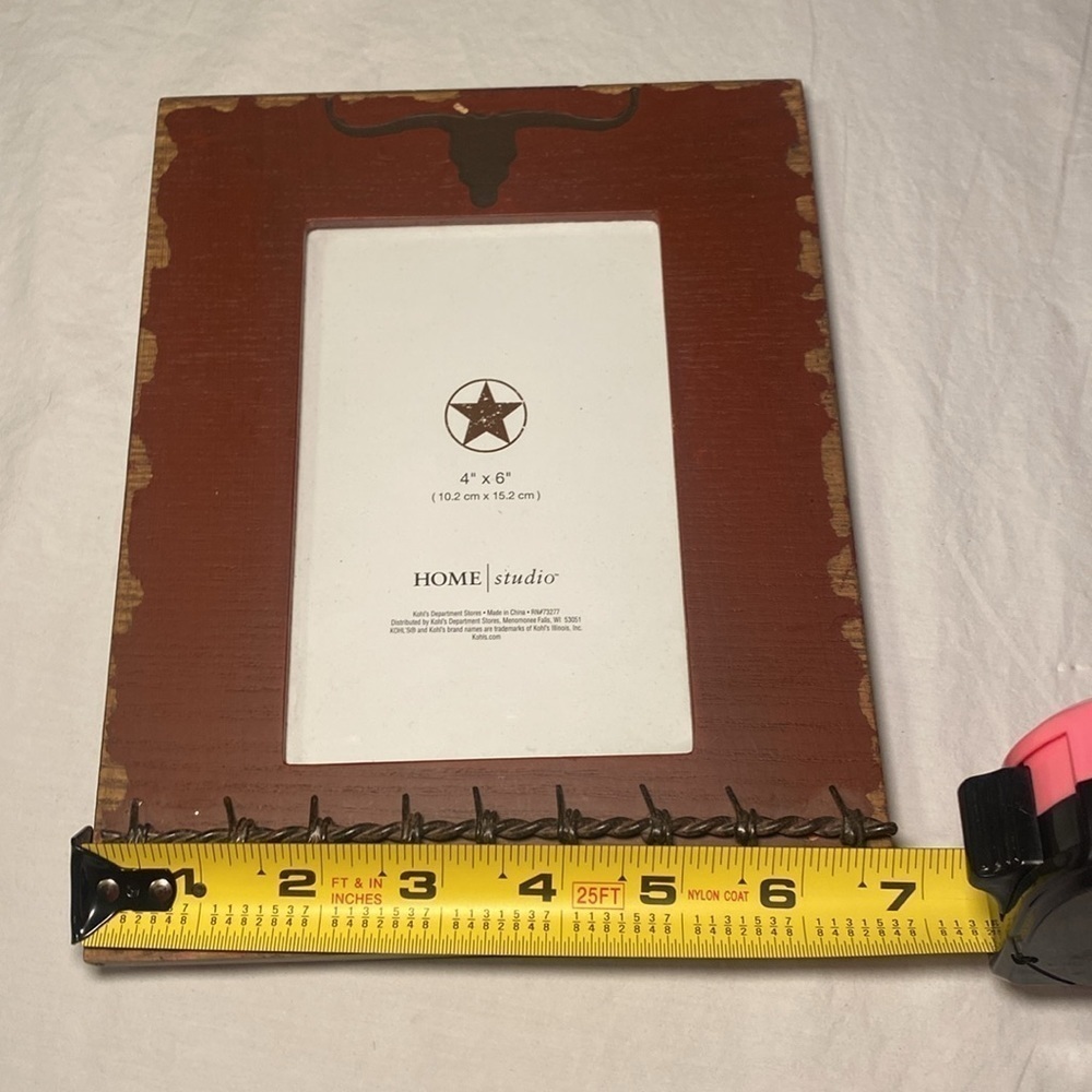 Home Studio Western Cowboy Themed 4x6 Photo Frames Home Decor NWOT Set of 3 - Picture 14 of 15